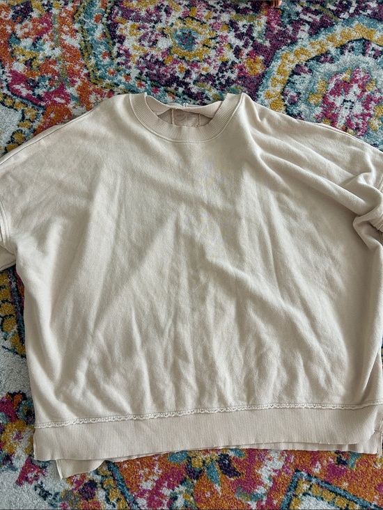 Aerie Sweaters - Aerie Oversized Soft Cream Crewneck